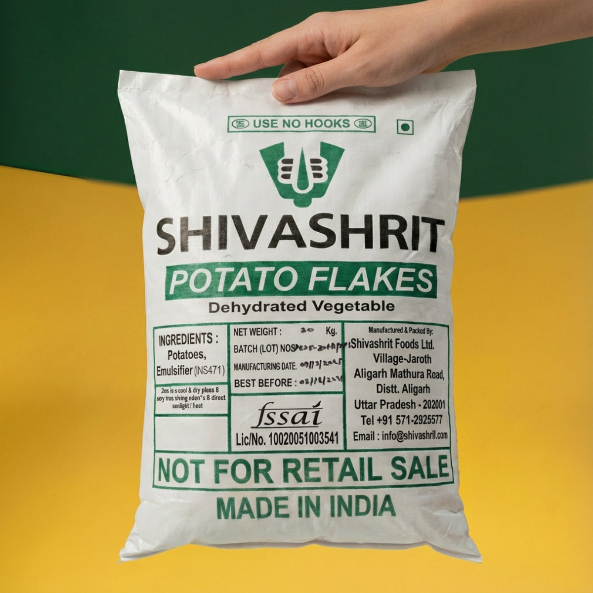Instant Potato Flakes (Aloo Mash) – 20kg Bulk Pack For Restaurants
